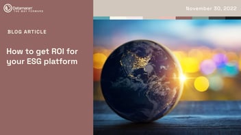 How to get ROI for your ESG platform