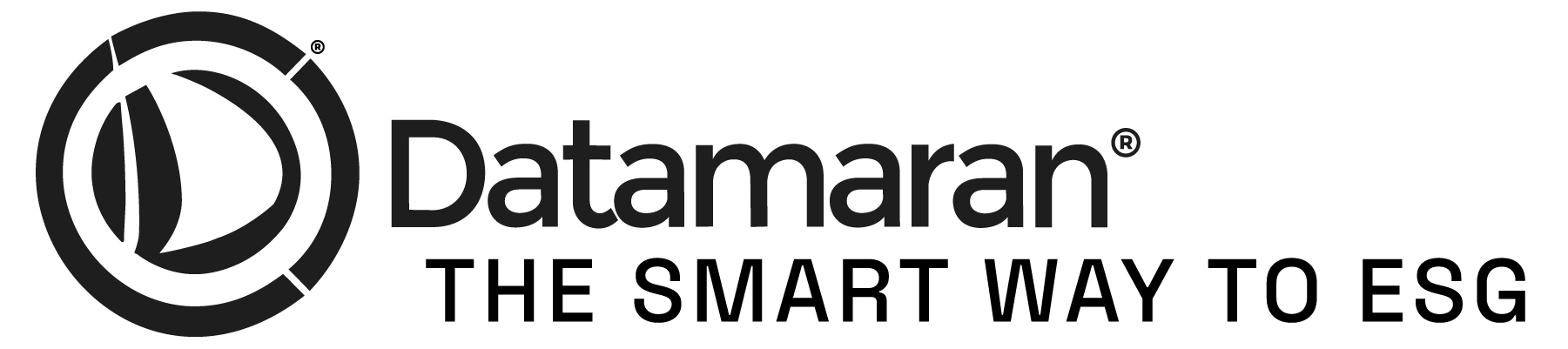 Datamaran Logo - The Smart Way to ESG - Black